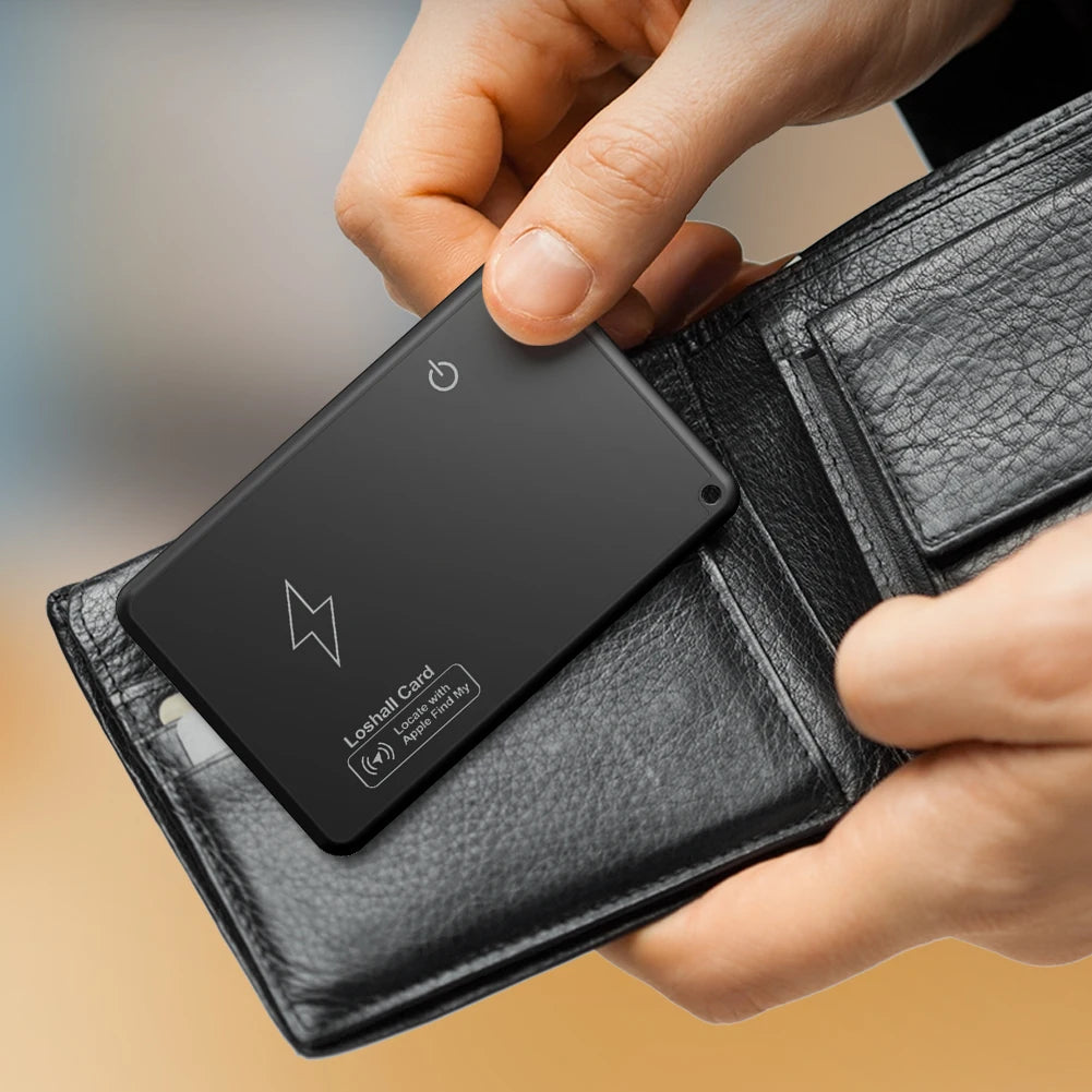 Wallet Tracker Card Wireless Charging Tracking Location Gps Locator Smart Tag for Iphone Apple Device Find My Airtag GPS Locator