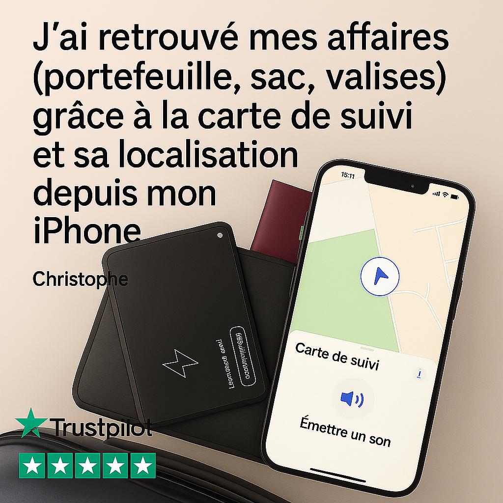 La carte de suivi #N°1 pour localiser instantanément votre valise, passeport, portefeuille et vos objets — #Meilleure vente